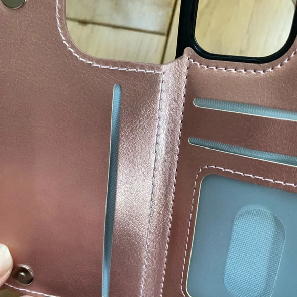 Metallic Pink Cellphone Case iPhone 11 Pro Wallet Case 5.8in - Picture 7 of 13